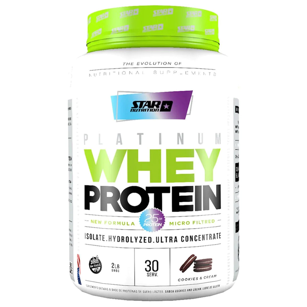 Star Nutrition Whey Protein Isolate 908g Proteína - Cookiesycream 