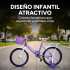 Bicicleta infantil Shengdi Rodado 18 Canasto Parrilla Hadas Color Violeta