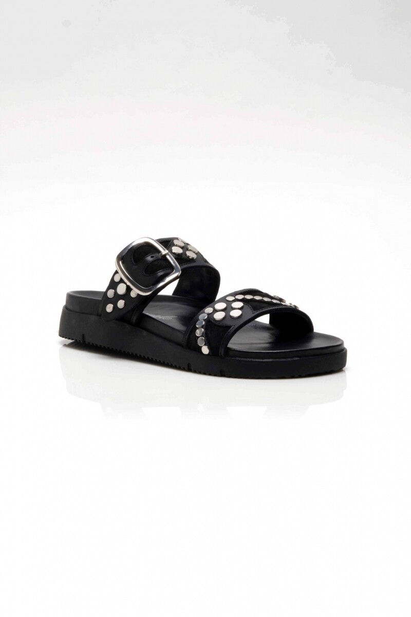REVELRY STUDDED SANDAL Negro