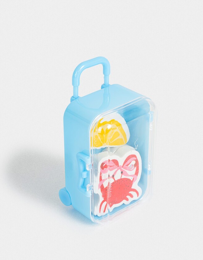 Útiles Varios Diseño propio Set De Gomas En Valijita - Combinacion Multicolor