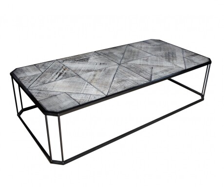 LOMBARDIA MESA CENTRO LOMBARDIA FD164 ROBLE/METAL 160X80X40H CM