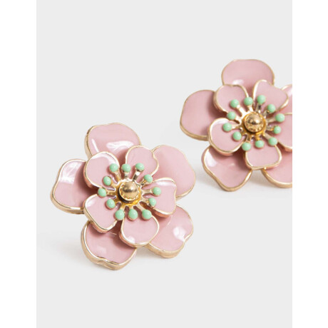 Aros Pasantes Flores Dorado