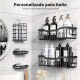 Set Estante Organizador Baño Cocina Adhesivo Acero Almacenar Set Estante Organizador Baño Cocina Adhesivo Acero Almacenar