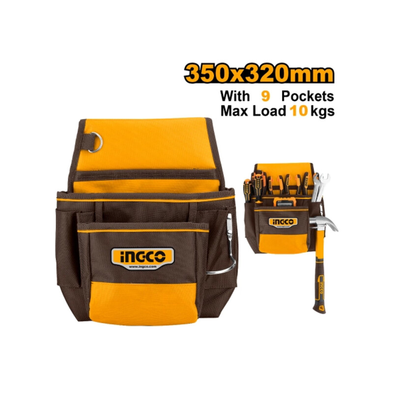 CANANA PORTA HERRAMIENTAS 35X32CM MAX 10KG INGCO HTBP010128 CANANA PORTA HERRAMIENTAS 35X32CM MAX 10KG INGCO HTBP010128
