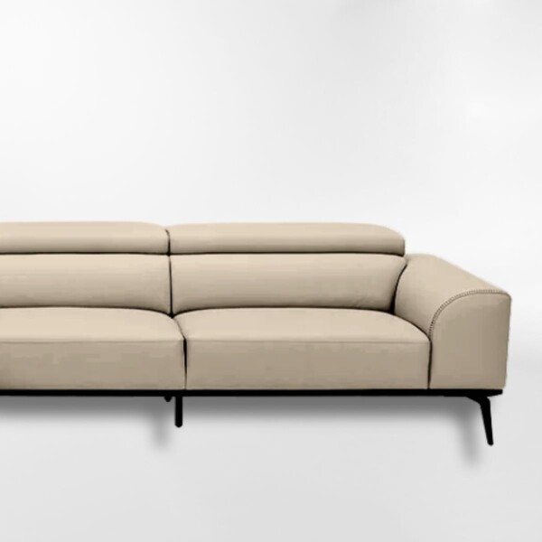 Sofá con chaise DUNA TELA BEIGE - IZQUIERDO