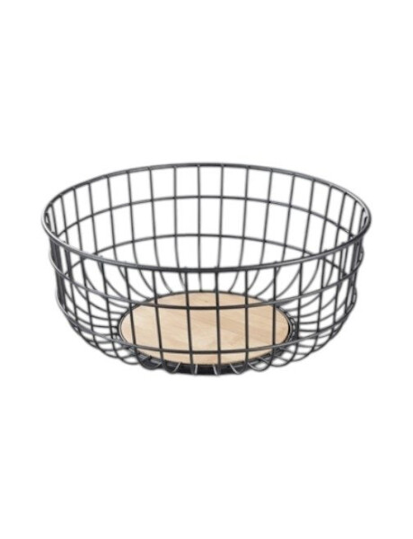 CANASTO29X16X12.5CMS ACERO NEGRO Y BAMBU CANASTO29X16X12.5CMS ACERO NEGRO Y BAMBU