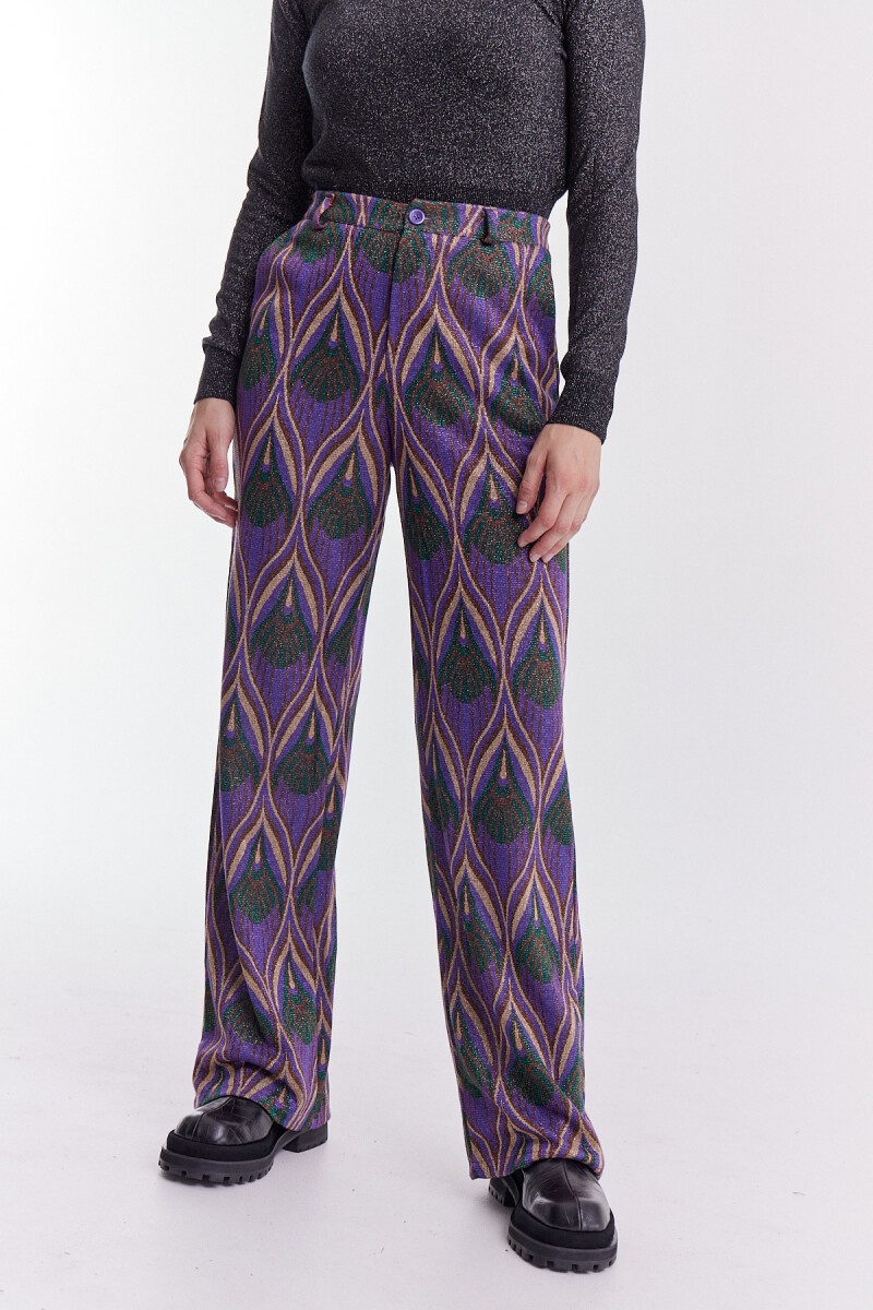 Pantalon Abstracto Violeta
