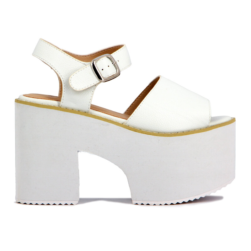 Sandalias Mujer Darkness Plataforma Blanco