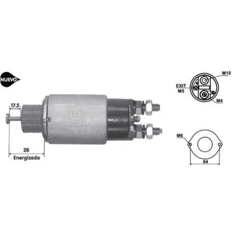 AUTOMATICO DE ARRANQUE - SOLENOIDE J.DEERE NIKKO 24V = SS.155CH LC AUTOMATICO DE ARRANQUE - SOLENOIDE J.DEERE NIKKO 24V = SS.155CH LC