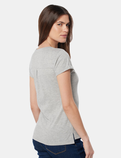 REMERA CON BOTONES Gris