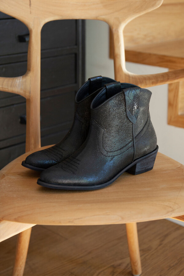 BOTA CUERO TEJANA NEGRO