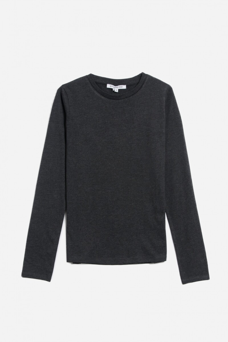 Remera cuello redondo - Gris oscuro 