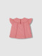 Camiseta Con Tiras Rosa