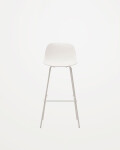 Taburete Altea y patas de acero con acabado beige 75 cm