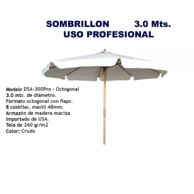 Sombrilla Comercial 3M Octogonal UV50+ Sombrilla Comercial 3M Octogonal UV50+
