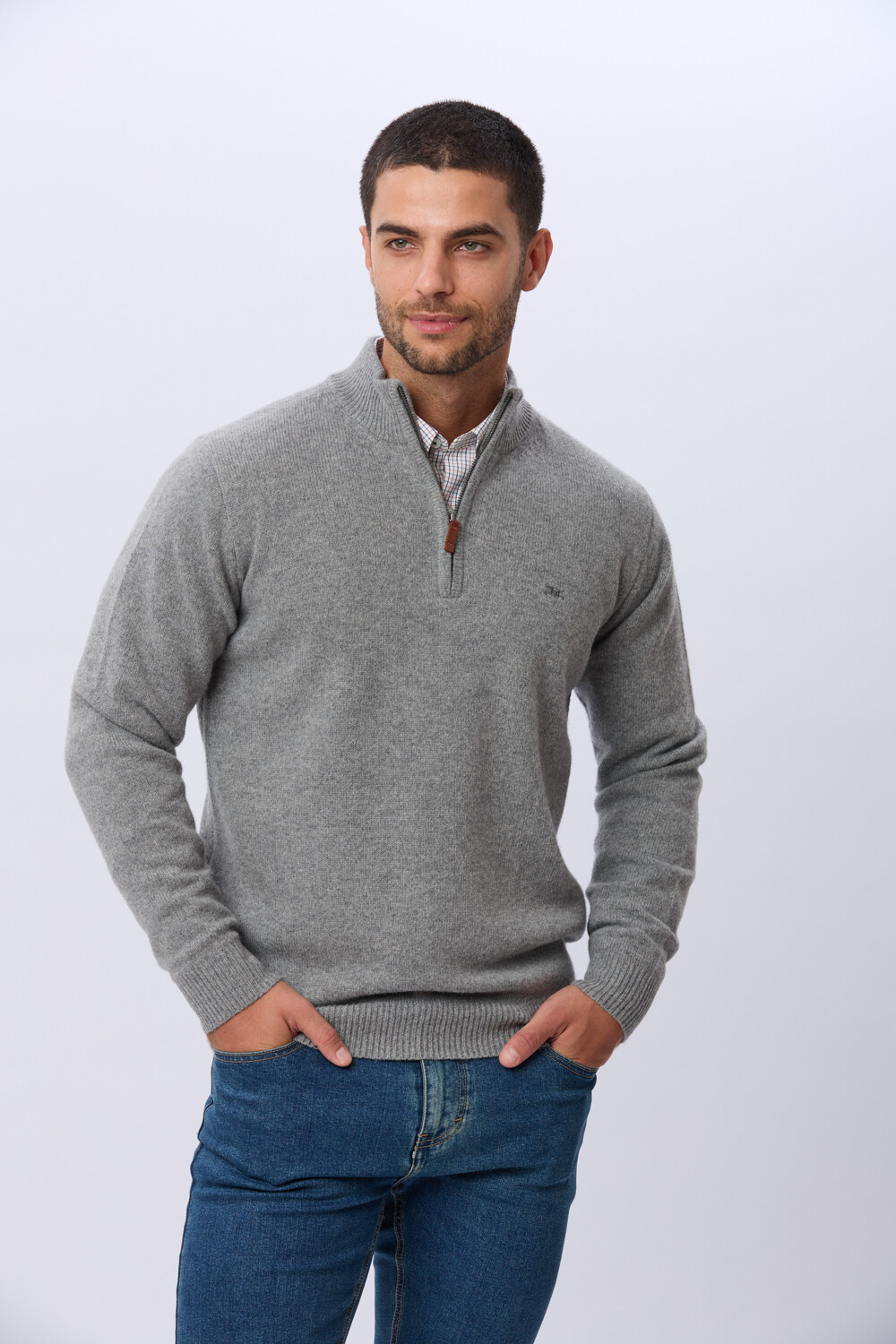 BUZO DE LANA DE ABRIGO Gris claro