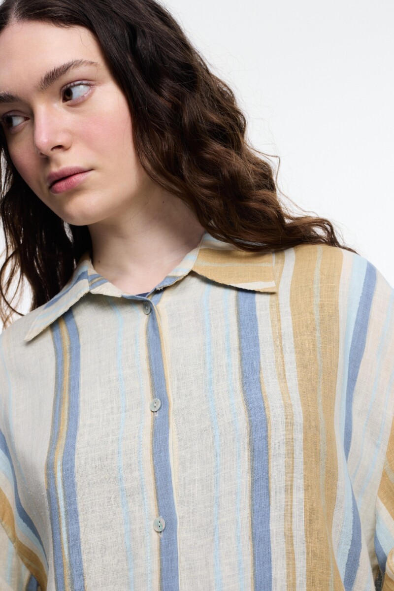 CAMISA ABERTURA Azul