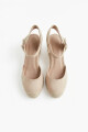 Sandalia plataforma yute beige
