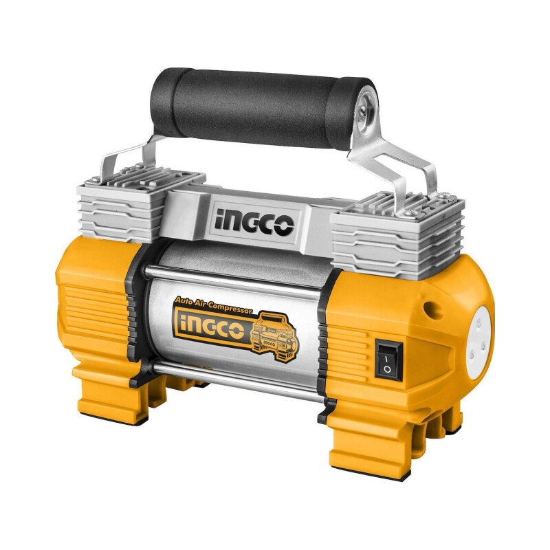 Compresor inflador para auto 12V Ingco 120Psi 10Bar - Uso intensivo Gris