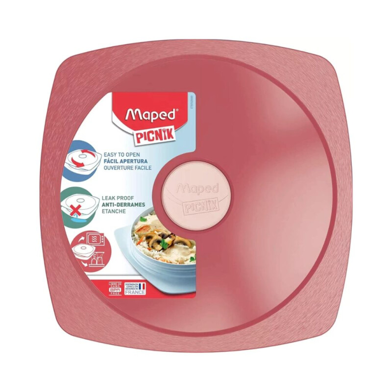 Tupper Hermético Maped Anti Derrames 900ml Rosado Tupper Hermético Maped Anti Derrames 900ml Rosado