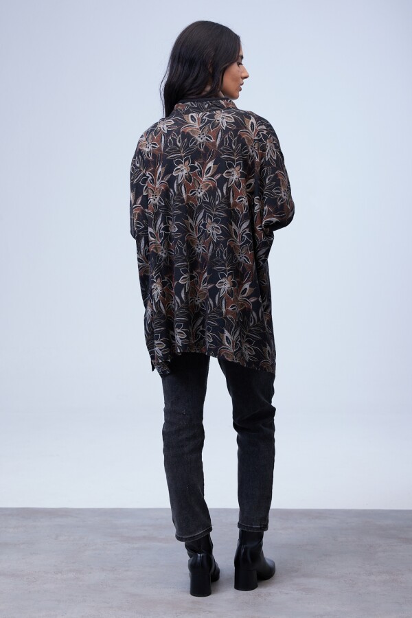 Cardigan Oversized Zip NEGRO/MULTI