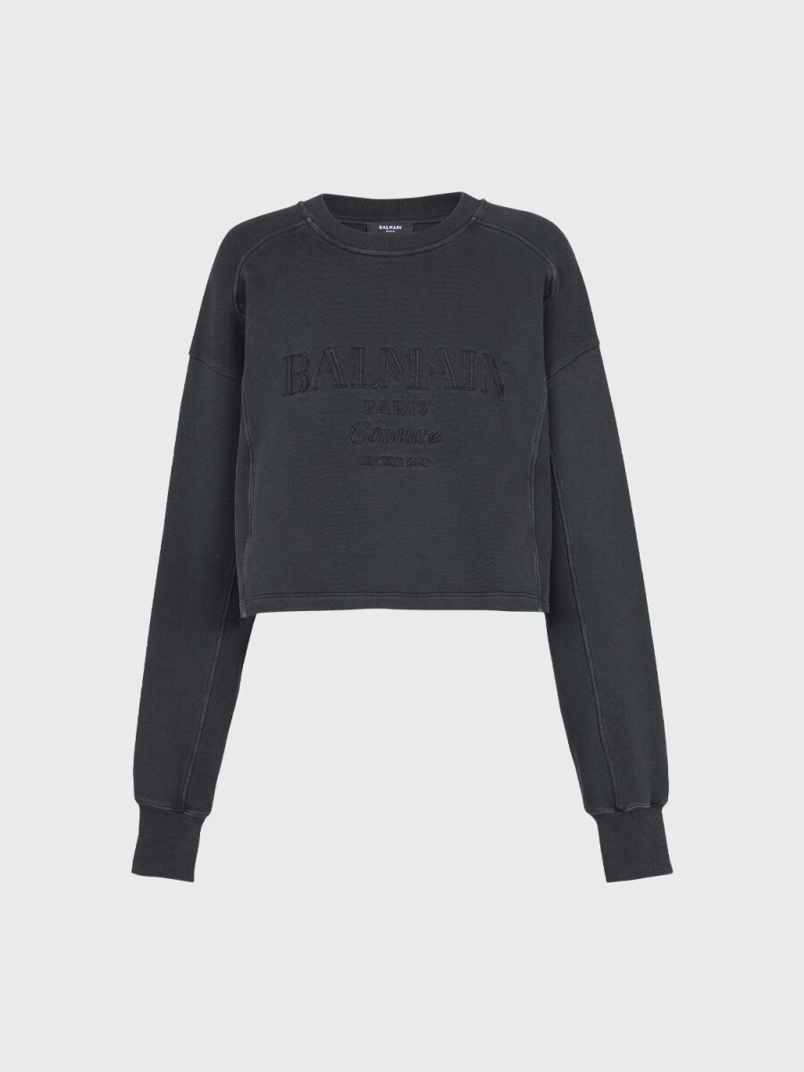 BALMAIN - SWEATSHIRT COUTURE EMBROIDERED 
