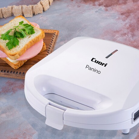 Sandwichera Eléctrica Fría Al Tacto Antiadherente Luz Piloto Blanco