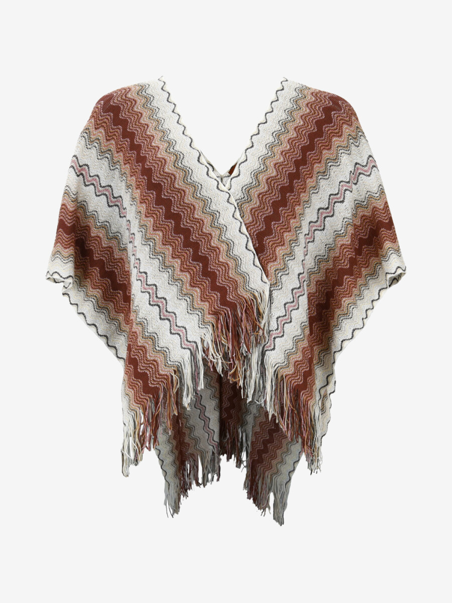 PONCHO CON FLECOS 