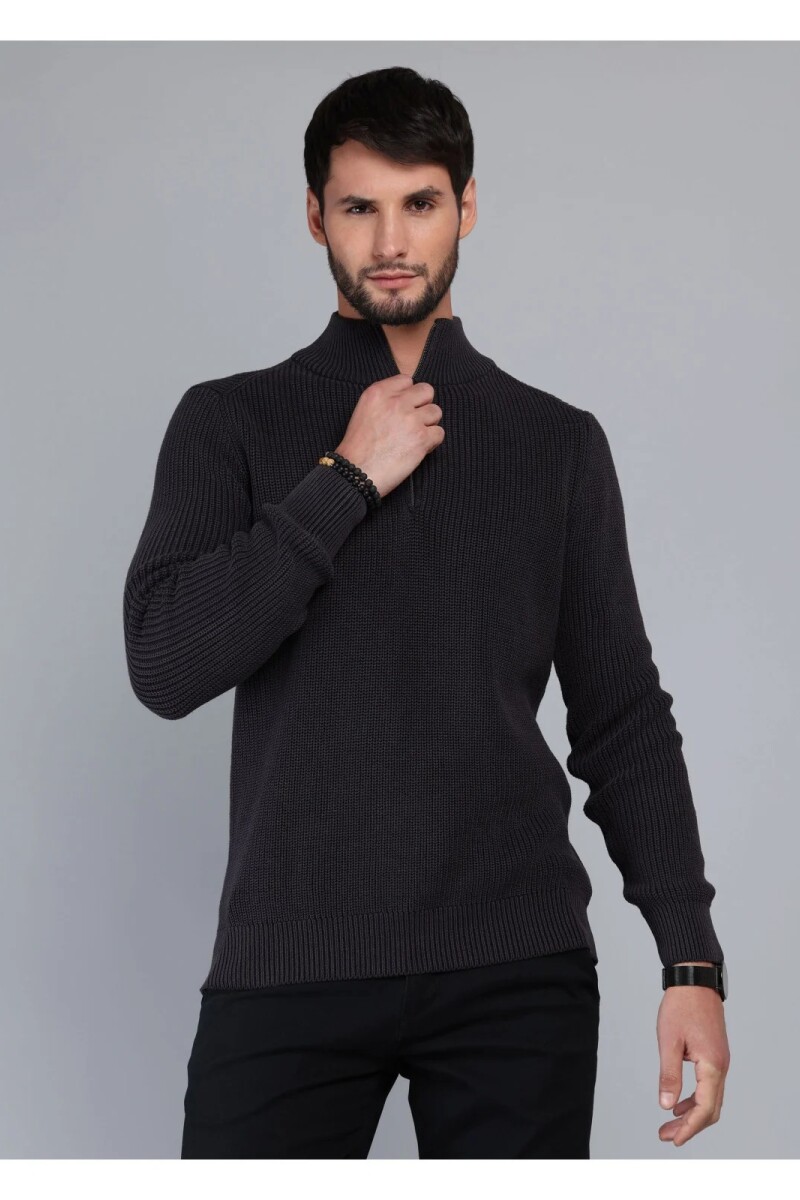 Sweater Medio Cierre Arrow CHARCOAL