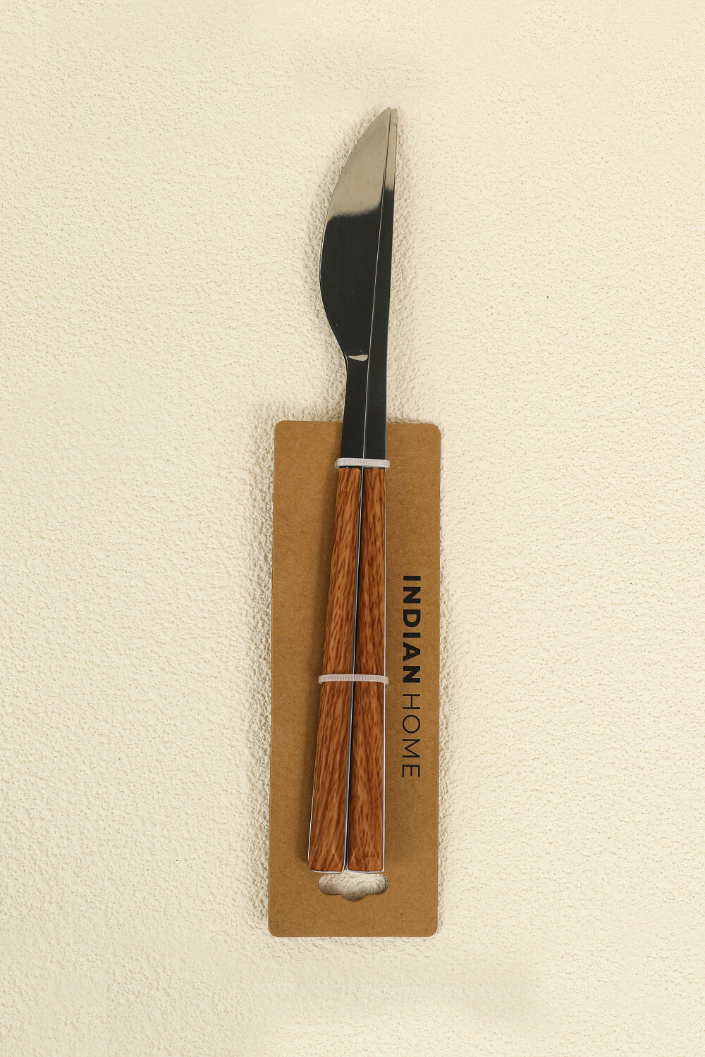 Cuchillo Mango Efecto Madera, Set 2pcs Plateado
