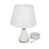 LAMPARA BLANCO C/BASE BLANCO P/MESA 44CM Unica