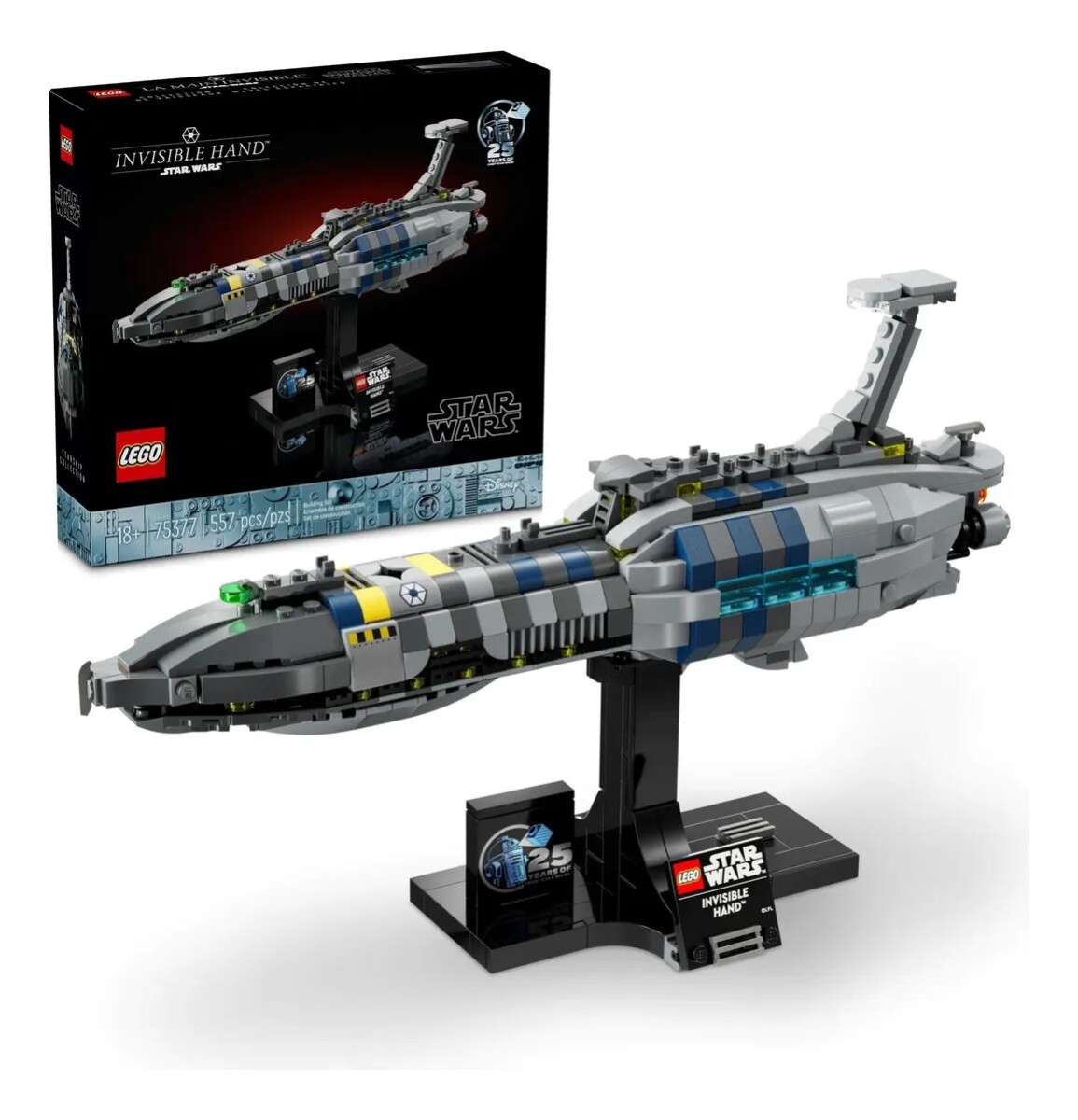 LEGO Star Wars Invisible Hand 25 Aniversario – Nave General Grievous 557 Piezas 