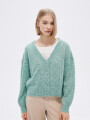 Cardigan Safia Verde Grisaceo