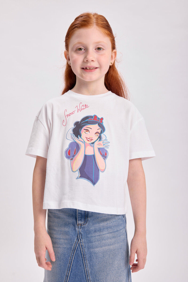 Remera estampa Blancanieves Blanco