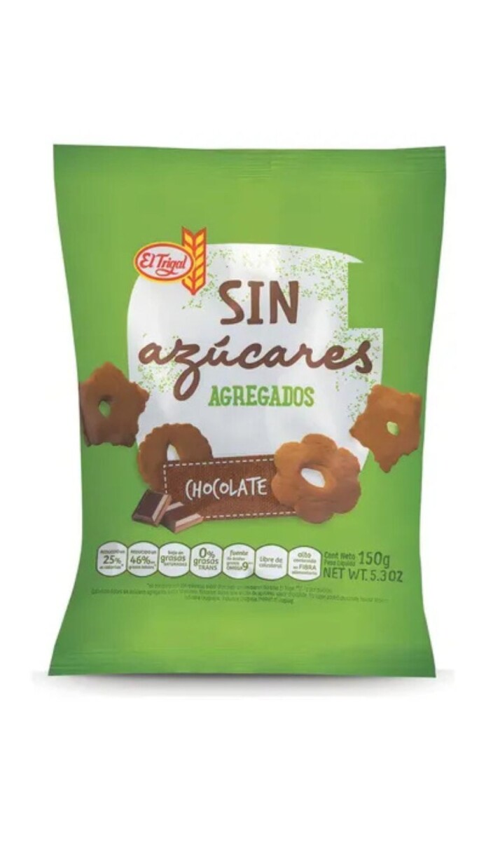 GALLETITA EL TRIGAL SIN AZUCAR CHOCOLATE 150g 