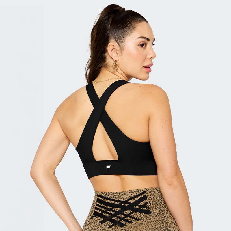 Bra Fabletics Deportivo Oasis Twist Medium Impact Negro