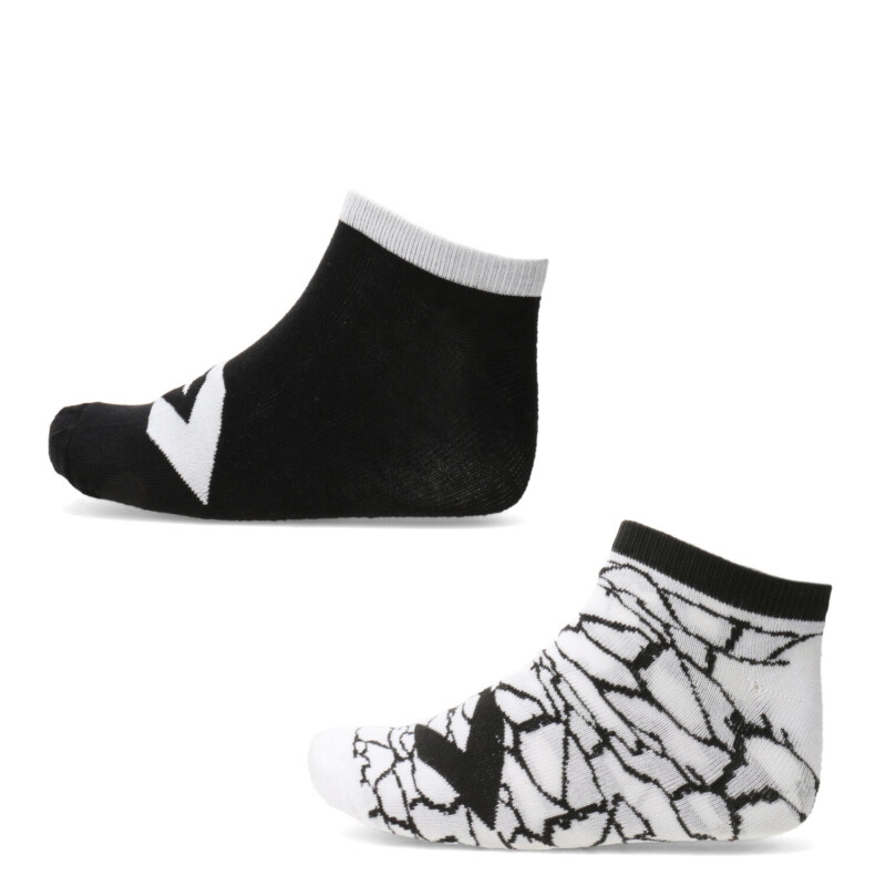 Medias de Mujer Converse x2 Craquel Blanco - Negro