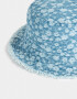 Sombreros Flores Piluso Denim Florcitas - Azul Gastado