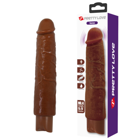 DIldo Vibrador Realístico 25cm Soren Pretty Love Marrón