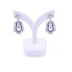 Caravanas oro 18 k blanco zafiros sintéticos y brillantes. Caravanas oro 18 k blanco zafiros sintéticos y brillantes.