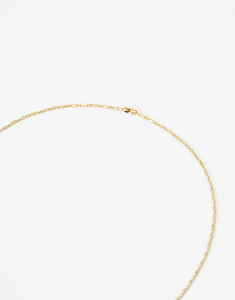 Collares Largos Bronce Collar Largo Dije Cuadrado - Dorado Bronce