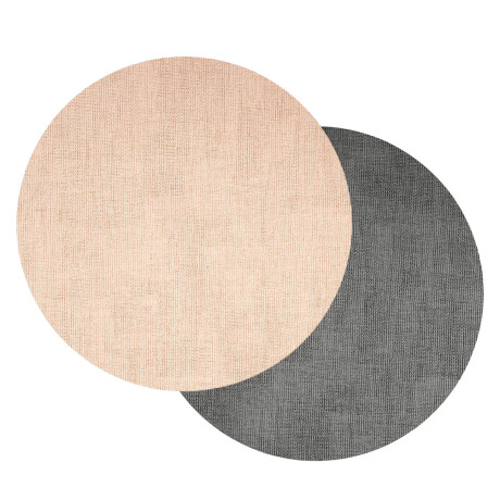 Mantel Individual Doble Cara Redondo Premium Tex en PVC Rosa/gris