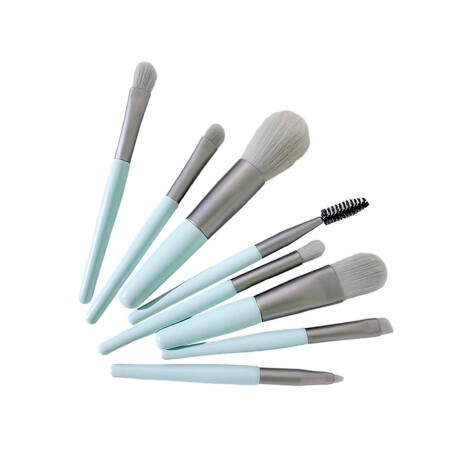 Set de brochas x8 incluye sobre Celeste