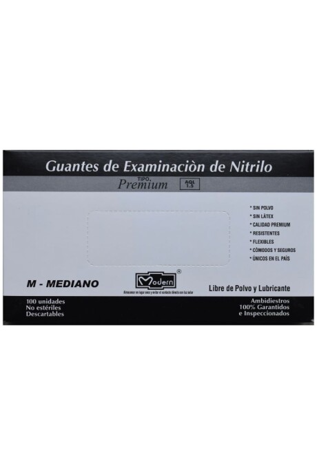 Guantes de nitrilo Modern caja x 100 unidades Negro