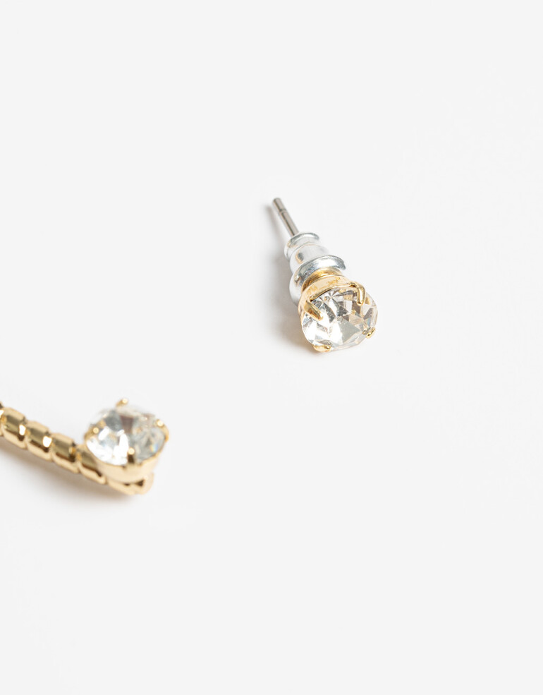 Aros Pasantes Bride To Be Set De Aros Bride To Be - Cristal