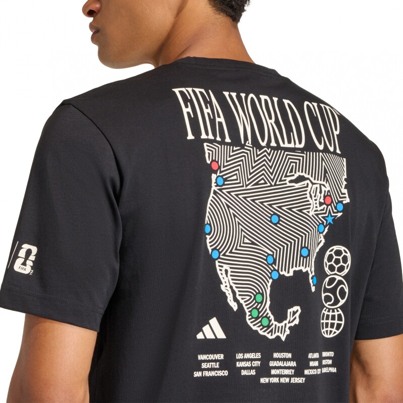 Remera Graphic Map Copa Mundial de la FIFA 26 adidas Black