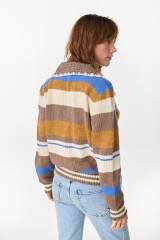 Cardigan Funny Rayas Camel
