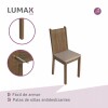 Juego de comedor Mesa de madera + 4 Sillas Beige