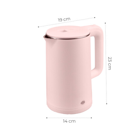 Jarra Eléctrica de Acero Inoxidable Revestido 2 L - RAF - R7863 Rosa Salmón
