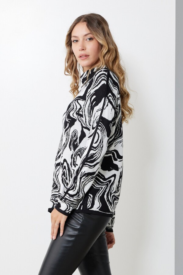 Polera Swirl NEGRO/CRUDO